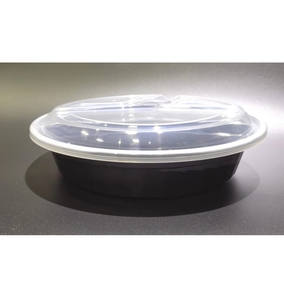 Contenants alimentaires jetables en plastique PP robustes à 3 compartiments avec couvercles hermétiques pour les repas à emporter - Product Image 1