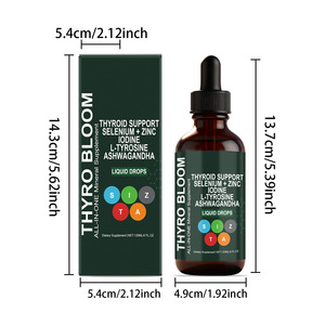 Prêt à expédier <span class=keywords><strong>THYRO</strong></span> BLOOM 120ml Gouttes de soutien de la <span class=keywords><strong>thyro</strong></span>ïde avec Iode Sélénium Zinc L-Tyrosine Ashwagandha Métabolisme Énergie 4oz - Product Image 6