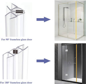Cinta de sellado magnético para pantalla de <span class=keywords><strong>ducha</strong></span> de baño, sello de vidrio de 5mm, 6mm, 8mm, 10mm, 12mm y 15mm, 90 grados - Product Image 2
