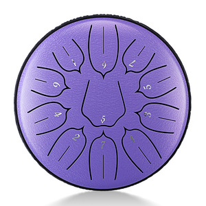 Mini Tambour à Langues en Acier 6 Pouces 11 Notes Instrument de Percussion pour Méditation Yoga avec Livre Musical et Maillet de Transport - Product Image 4