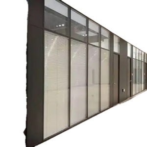 ผนังกั้นห้องนั่งเล่น/สำนักงาน SZMK รุ่นโมเดิร์น ทำจากกระจกนิรภัย <span class=keywords><strong>6</strong></span> บาน โครงอะลูมิเนียม ดูดซับเสียงได้ดีเยี่ยม ทนทาน - Product Image 1