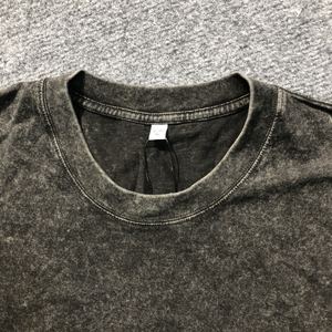 Venta al por mayor de 100% algodón personalizado para la impresión de Estilo Vintage lavado con ácido estilo retro camisas Streetwear ropa sin mangas Tank Top hombres - Product Image 6