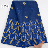 3632 Dernières Ventes Broderie Africaine en Dentelle Coton Voile Suisse Lafaya pour Femmes au Sénégal, Niger et Dubaï
