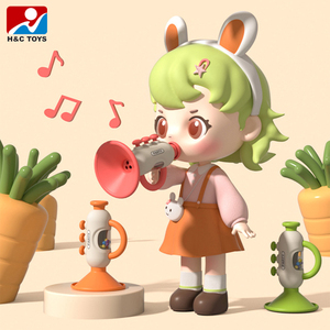 Interessante per bambini in plastica piccola tromba giocattolo stile cartone animato Mini corno strumento musicale per bambini - Product Image 4