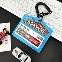 Nouveau style Hot Wheels : Porte-monnaie tendance et cool, mini sacs de rangement en cuir color-block à motif dessin animé