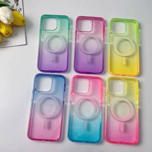 2025 nuova custodia per telefono con Design magnetico Color <span class=keywords><strong>arcobaleno</strong></span> opaco trasparente per <span class=keywords><strong>iPhone</strong></span> 16 15 14 13 12 11 - Product Image 1
