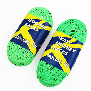 Lacets <span class=keywords><strong>de</strong></span> patins à glace personnalisés en polyester tressé haute résistance avec embouts métalliques et logo sur mesure - Product Image 6