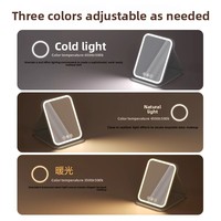 Miroir de Maquillage LED avec Éclairage pour Dortoirs Étudiants, Miroir de Coiffeuse de Bureau pour Femmes avec Lumière d'Appoint, Design Intelligent sur Pied, Miroir de Retouche Tactile
