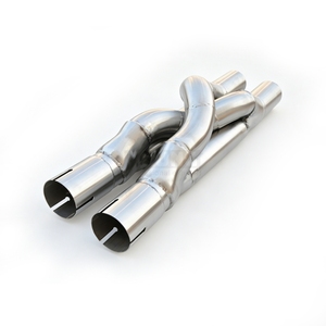Tuyau d'échappement central double en X à haut débit en acier inoxydable, pièces d'échappement haute performance pour mise à niveau <span class=keywords><strong>Ferrari</strong></span> GTC4 - Product Image 5