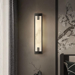 โคมไฟติดผนังหินอ่อนทองแดงทั้งหมด สไตล์จีนใหม่ ทันสมัย สร้างสรรค์ เหมาะสำหรับบันไดยาว ฉากหลังทีวี ห้องนั่งเล่น ห้องนอน โคมไฟข้างเตียง - Product Image 4