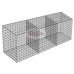 Kotak gabion 2x1x1m dan harga keranjang gabion/dinding gabion Las digunakan untuk mempertahankan dinding