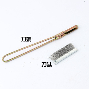 แปรงลวดสแตนเลสขนาดเล็กแบบถอดได้ ด้ามจับสีแดง สำหรับขจัดสนิม เครื่องขัดโลหะ-แปรงลวดทองแดงด้ามไม้ - Product Image 4