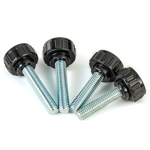 M4 M5 M6 Carbon Steel Knurled Handle <b>Screws</b> <b>Round</b> <b>Head</b> Blue White Zinc Plated For 3C Electronics Manufacturing - Product Image 1