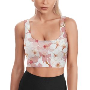 Image personnalisée soutien-gorge de sport pour entraînement actif haut léger rembourré haut court bretelles réglables soutien-gorge de yoga élasticité doublure en spandex imprimé - Product Image 2