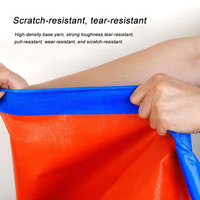 Bâche de protection imperméable en polyéthylène tissé avec revêtement LDPE 180 g/m² 10x20m 32x20m grande taille bleue et orange de l'usine Jigao