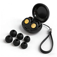 Bouchons d'oreilles anti-bruit pour dormir 45 dB, noirs, en silicone souple et réutilisables