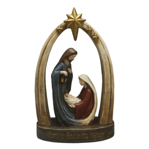 Artesanía de resina católica hecha a medida, conjunto de Natividad, Sagrada Familia, decoración navideña interior con figuras religiosas - Product Image 4