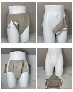 Sous-vêtements d'<span class=keywords><strong>incontinence</strong></span> à séchage rapide avec coussinet fixe 80 ml pour hommes, en coton, taille haute, anti-fuites, <span class=keywords><strong>protection</strong></span> post-chirurgie de la prostate, tricotés - Product Image 6