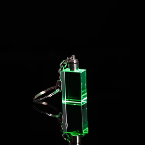 <strong>Cheap</strong> Wholesale clear Blank Blank <strong>Crystal</strong> K9 square <strong>Crystal</strong> Keychain Gift Packing Glass Handmade Keyring for Laser Engraving - Product Image 4
