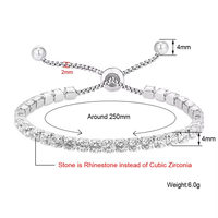 Pulsera de Cadena Redonda Personalizada para Mujer, Joyería de Moda, Pulsera de Tenis Ajustable de Acero Inoxidable de Lujo