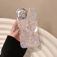 Coque de protection antichoc pour iPhone 18 17 16 15 Pro Max avec protection d'appareil photo, motif floral en TPU