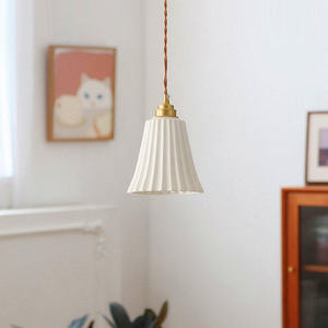 Vintage Ceramic Pendant Lamp <b>Led</b> <b>Light</b> Source Round Single Head Home Lighting Fixture - Product Image 3
