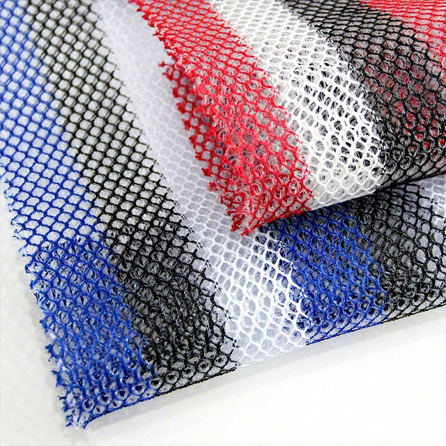 3D Air Breathable 100% Polyester Mesh Fabric for Seat Cover Red Black Medium Weight