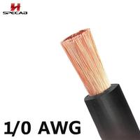Câble de soudage électrique flexible en cuivre gainé de caoutchouc 1/0 AWG avec courant nominal de 200A pour les machines de soudage à l'arc et les centrales électriques