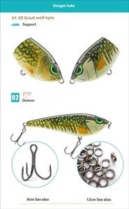 เหยื่อปลอม Ultimate Pike ขนาด 8 ซม. น้ำหนัก 20 กรัม วัสดุ ABS แบบจมช้า ออกแบบมาเป็นพิเศษสำหรับปลาทะเลและน้ำจืดที่ก้าวร้าว ใช้ได้ในแม่น้ำ - Product Image 4