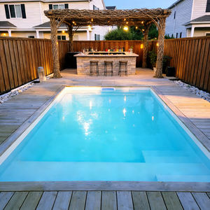 Piscine familiale en FRP pour l'extérieur - Résistante aux UV, durable, écologique, facile à installer, de forme rectangulaire - Product Image 1