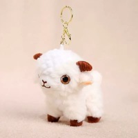 Vente directe usine : Peluche mignonne en forme de mouton en position debout, pendentif, jouet créatif et culturel, porte-clés de sac