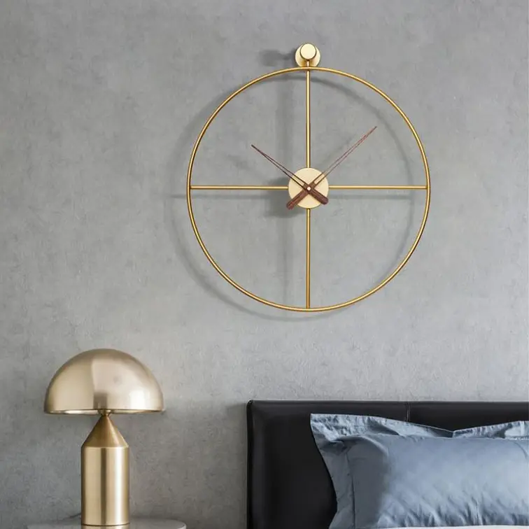Relógio de parede de 60*67cm, design moderno, relógios para decoração de casa, escritório, arte de ferro, estilo europeu, pendurado, relógio de parede, presente