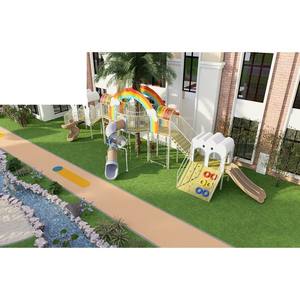 L'amusement extérieur galvanisé de cadre en acier de glissières extérieures diplômées d'acier inoxydable de Skywalk structure la conception non actionnée - Product Image 3