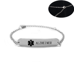 Gelang Kesehatan Logo Medis Peringatan <span class=keywords><strong>Diabetes</strong></span> Gelang Rantai Baja Tahan Karat - Product Image 3