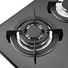 Encimera de Gas LPG con Encendido Electrónico, 5 Quemadores, Vitrocerámica Empotrada, Electrodoméstico de Cocina para Uso Doméstico y Hotelero - Product Image 2