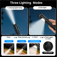 Briquet à jet de flamme multifonctions coupe-vent au gaz butane Lampe de poche personnalisée Torches longues pour le camping avec lumière