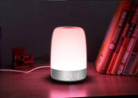 Réveil intelligent A200 avec contrôle tactile, lumière de réveil et veilleuse 7 couleurs, minuterie de sommeil pour chambre à coucher, idéal pour les dormeurs lourments