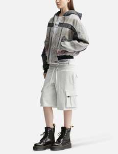 เสื้อผ้าลำลองมีฮู้ดสไตล์สตรีทย้อนยุคสำหรับผู้หญิงปรับแต่งได้เสื้อผ้าฤดูใบไม้ร่วงพิมพ์ลายทันสมัยและดีไซน์ทุกข์ - Product Image 4