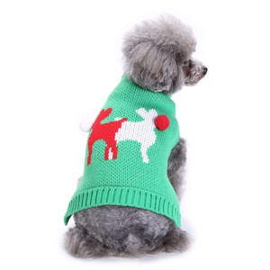 小型犬用のかわいいエコフレンドリーなクリスマス・花柄・ハロウィン・ニットセーター・無地のバレンタインデー用ペットジャンパー - Product Image 3