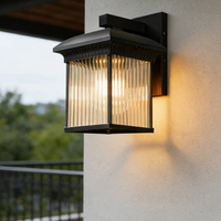 Lampe murale solaire LED étanche pour extérieur, jardin, villa, cour, terrasse, en aluminium