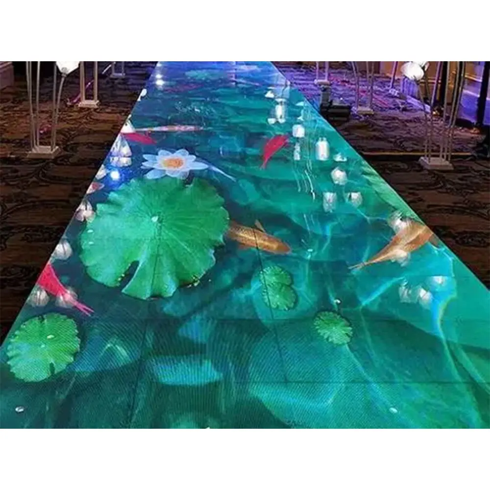 Giant Interactive Dance Floor Led Screen Walkway Wedding Stages Standing Ledwall For Kid Games Tiles Display