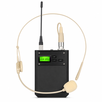 Microphone sans fil discret beige ultra-léger à profil bas pour performance musicale et scénique, idéal pour le théâtre