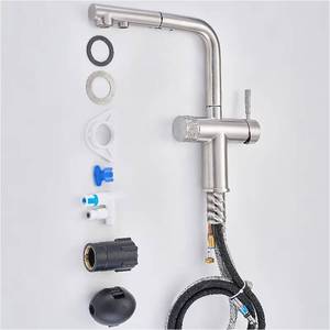 Sanitary Ware Out Water Filter Purifier 304 Stainless Steel Kitchen Sink Faucets with Pull Down Sprayer - Product Image 5