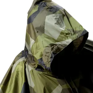 Jungle Camo Rain Ponchos Camo Combat Emergency Raincoat For Patrol And Combat With Durable Polyester Camouflage Poncho