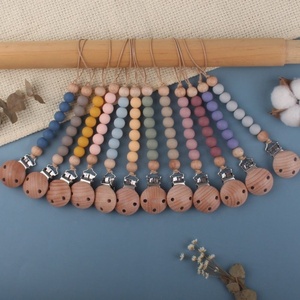 Il più venduto per bambini in Silicone <span class=keywords><strong>ciuccio</strong></span> porta catena senza perline in Silicone per bambini succhietto Anti-goccia Clip massaggiagengive catena manichino - Product Image 2