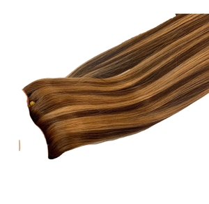 Extensiones de Cabello Humano Rizado con Mechas Color Piano, Cinta Adhesiva, Cabello Virgen Crudo de Donante Único, Cutículas Alineadas, Paquete de Cabello Humano - Product Image 4