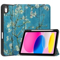 Housse de tablette en cuir PU à trois volets de 10e génération, compatible avec les iPad Apple de 10,9 pouces, 10/10,9/2022