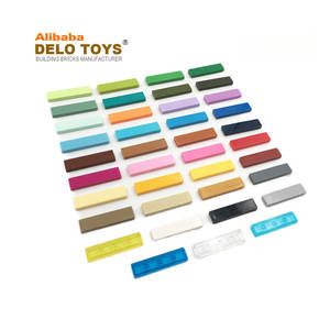 DELO (16 COULEURS) Pièces en vrac pour bricolage, blocs de construction MOC 1x4 pour enfants, briques de construction en plastique ABS, jouets 1*4, tuiles 1x4 (N°2431) - Product Image 1