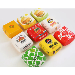 맞춤형 일회용 생분해성 식품 등급 견고한 버거 박스 크라프트지 및 엠보싱 포함 - Product Image 4