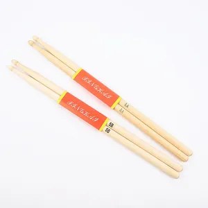 Baquetas de <span class=keywords><strong>madera</strong></span> de arce 5A 5B 7A, accesorios musicales profesionales, al por mayor, OEM, baquetas personalizadas - Product Image 1